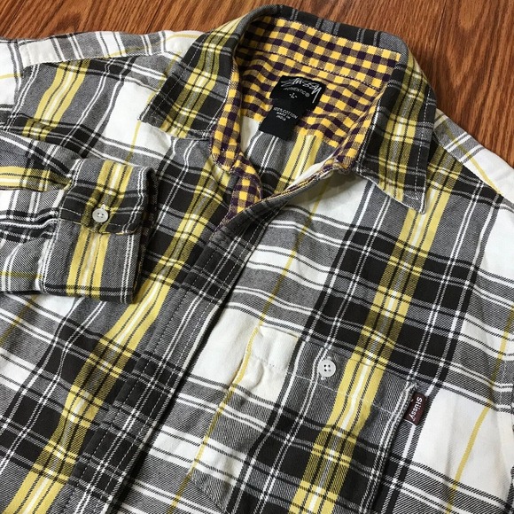 Stussy‎ Mens Large Plaid Flannel Shirt - Picture 1 of 6